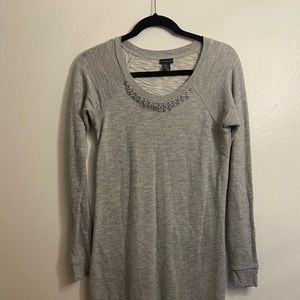 MID LENGTH GRAY SWEATER DRESS!